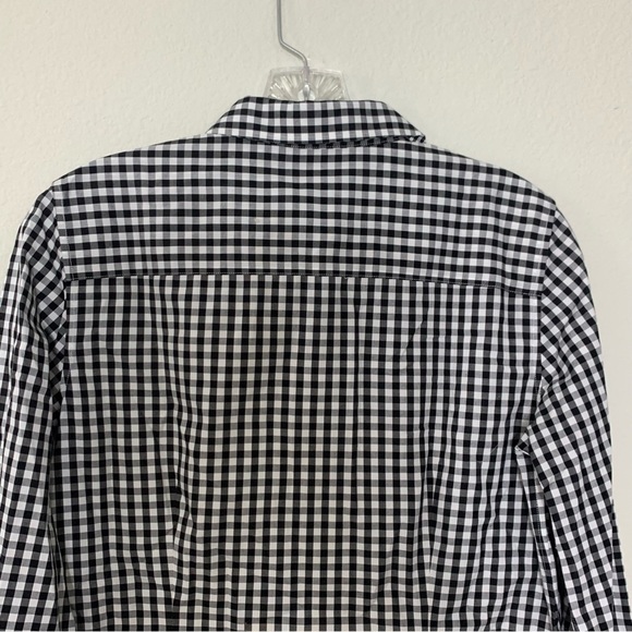 Talbots Gingham Buffalo Plaid Check Button Down Non-Iron Shirt Top size 6 - Picture 9 of 11